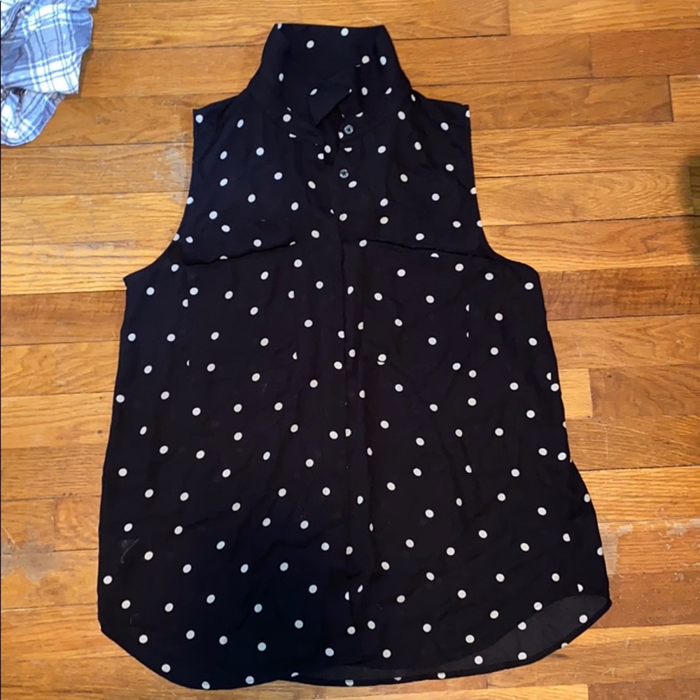 Button Up Sleeveless Top